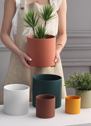 Nordic Industrial Style Colorful Ceramic Flowerpot