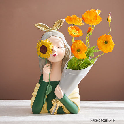 Abstract Girl Resin Sculpture