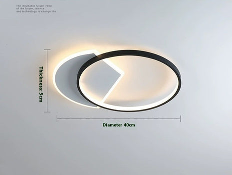 Lámpara de techo minimalista nórdica para dormitorio, moderna y hogareña.