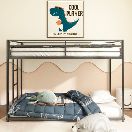 Adam Sturdy Twin Over Twin Bunk Bed Metal Black